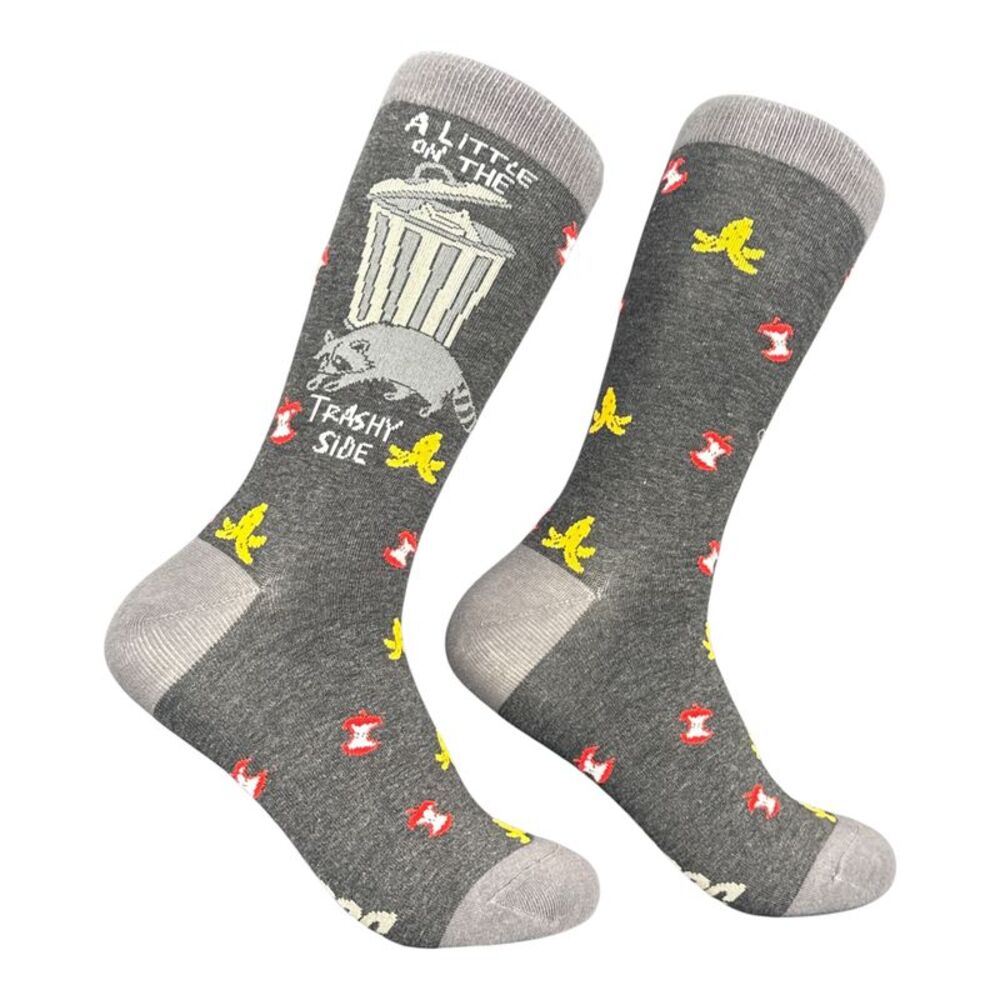 A Little On The Trashy Side Socks Funny Raccoon Footwear For Ladies